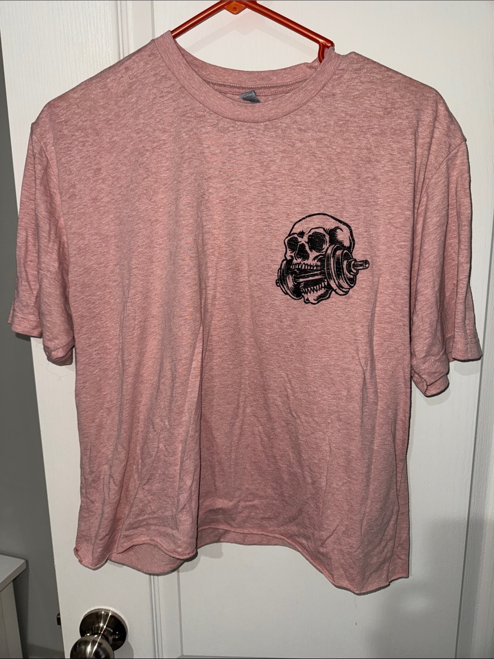 Pink Barbells & Ponytails Crop Tshirt Large